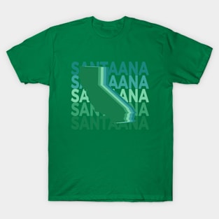 Santa Ana California Green Repeat T-Shirt